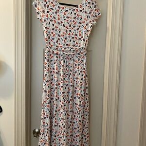 Boden White Floral Maxi Dress